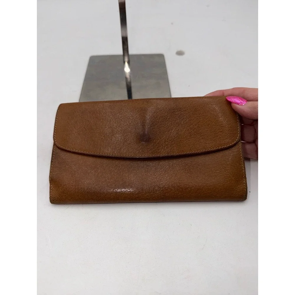 Gucci Sylvia Vintage Leather Long Buckle Wallet Made in Italy 035-149-1662 - Picture 3 of 12